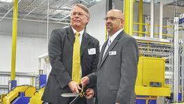 Daniel Young &amp; Lanny Pickens Cut the Ribbon at ESAB's New Facility